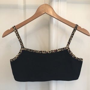 leopard print crop tank top!!